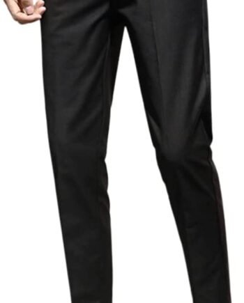 Men's Cropped Suit Pants Slim-Fit Ankle Length Dress Pants