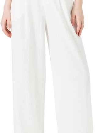 High Waisted Petite Wide Leg 70s Work Pants Palazzo for Office Casual Business Women