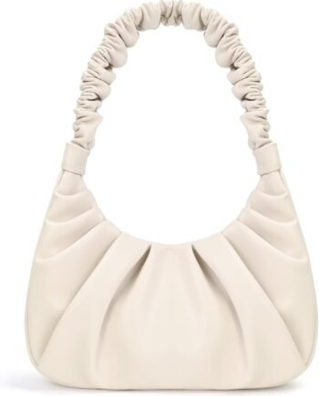 Shoulder Handbag for Women Fashion Ruched Shoulder Hand Purse  Clutch Hobo Bag Trendy Purse for Lady