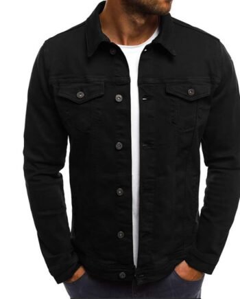 Men's Casual Classic Denim Jacket Slim Fit Fashion Jean Coat