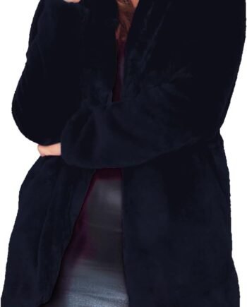 Womens Winter Warm Lapel Faux Fur With Inner Lining & Buttons Coats