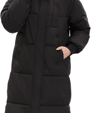 Long Puffer Jacket for Women,2025 Thickened Winter Coat Hooded with Deep Pockets, Ladies Warm Winter Jacket