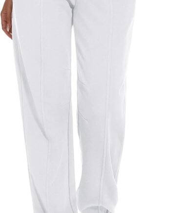 Women's Wide-Leg Sweatpants, Cotton Joggers Causal Drawstring High Waist Baggy Pants with Pockets