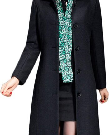 Women's Wool Trench Coat Winter Long Thick Overcoat  Coats