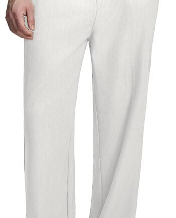 Mens Baggy Dress Pants Vintage Pleated Wide Leg Pants Summer Casual Slacks Relaxed Fit Trousers