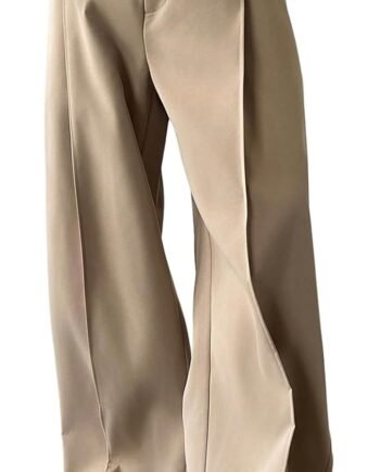Men's Wide Leg Pants Business Casual Dress Pants with Pockets
