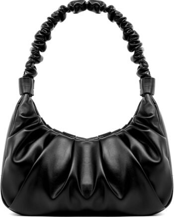 Shoulder Handbag for Women Fashion Small Ruched Hand Purse  Clutch Hobo Bag Trendy Purse for Lady