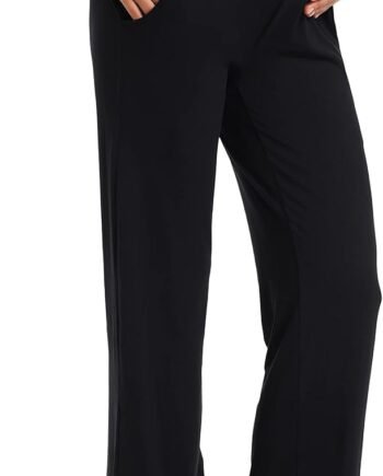 Women's Maternity Pants Casual Loose Wide Leg Cozy Pant Pregnancy Palazzo Lounge Trousers with Pockets