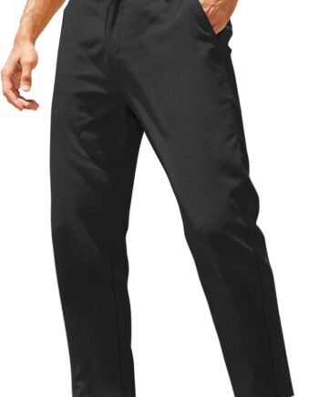 Men's Cotton Linen Pants Elastic Waist Lightweight Casual Pants Relaxed Fit Yoga Beach Pants with Pockets