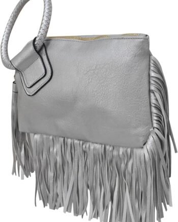 Women's Faux Leather Mini Wristlet Purse With Fringe Tassel, Wristlet Wallet Women's Handbag