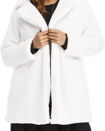 Womens Winter Warm Lapel Faux Fur With Inner Lining & Buttons Coats