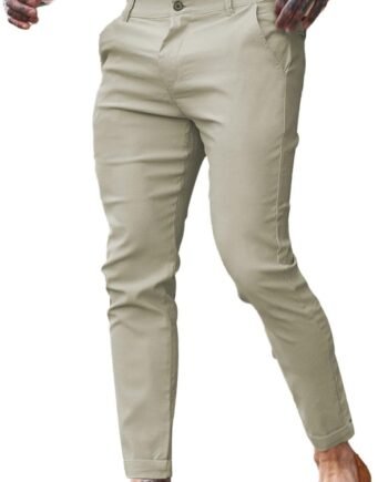 Mens Dress Pants Slim Fit Chino Pants for Men Stretch