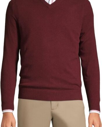 Men's Fine Gauge Cashmere V-Neck Sweater