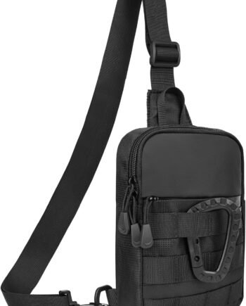 Small Sling Bag for Men, Tactical Inspired Waterproof Utility  Mini Crossbody Chest Bag for Travel Work Sport