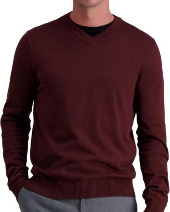 Mens Long Sleeve V-Neck Sweater