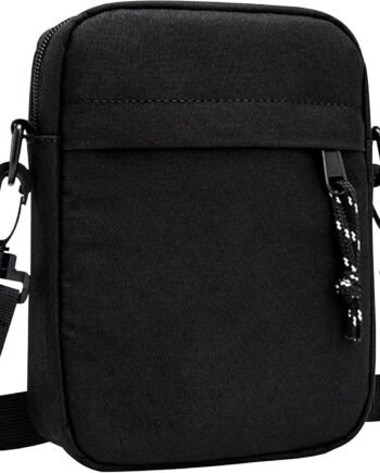 Small Crossbody Bag for Men, Mini Messenger Bag Side Shoulder Bag for Phone Passport, Casual Satchel Bag Phone Purse, Mini Sling Bag Fanny Pack Water Resistant for Travelling, Hiking (Black)