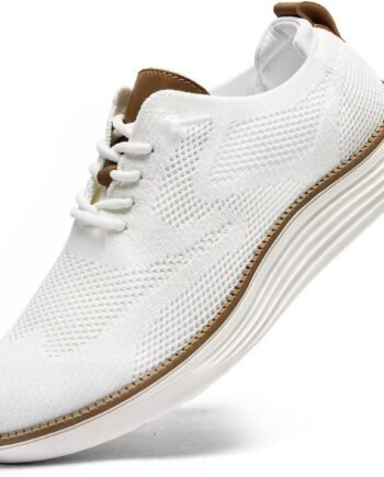 Mens Casual Dress Sneakers Fashion Walking Mesh Oxfords Shoes Business Work Lightweight Soft Sole