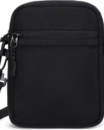 Mini Messenger Bag Crossbody Bag for Men Women, Water Resistant Small Sling Shoulder Satchel Purse for Travel Work