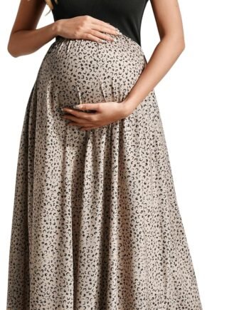 Women 2025 Spring Summer Dresses Maternity Sleeveless Ribbed Fashion Casual Outfits Maxi Dress with Pockets
